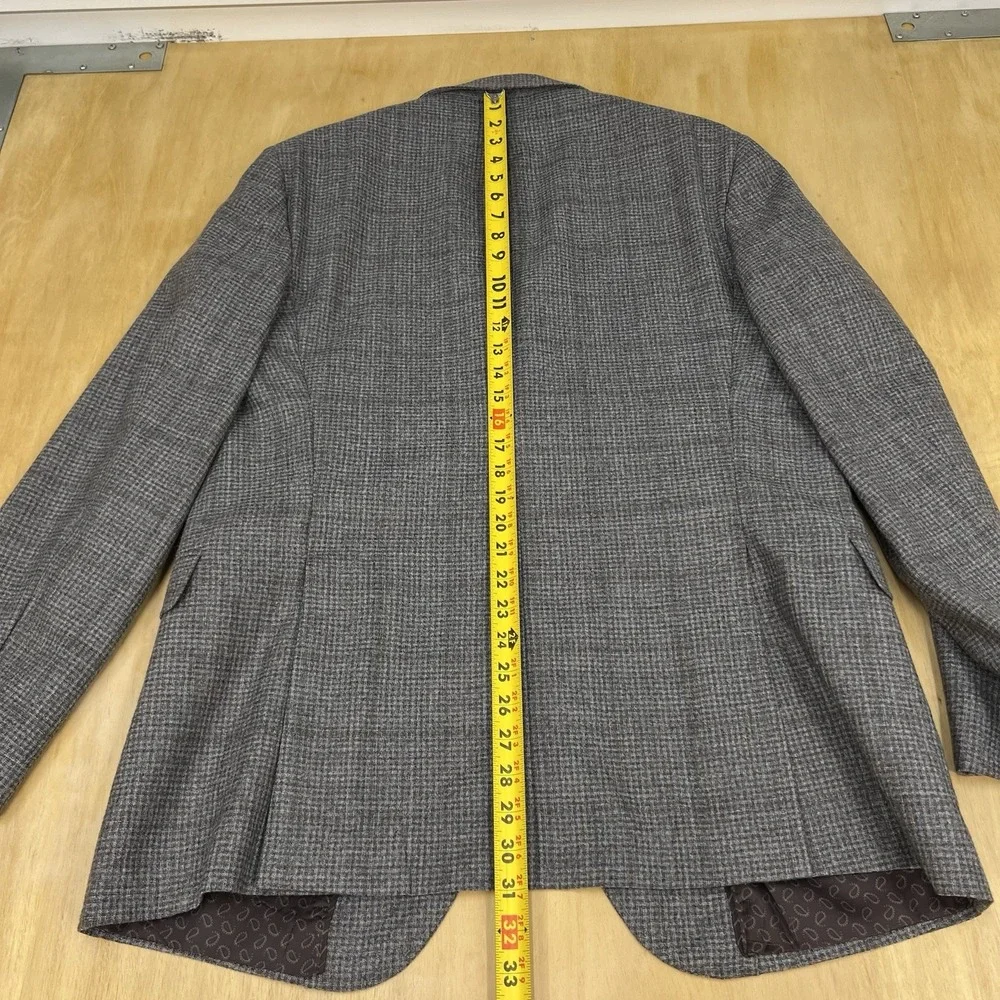 Joseph Abboud Blazer Mens 44L Long Modern Slim Fit Wool Flannel Tan/Gray/Brown